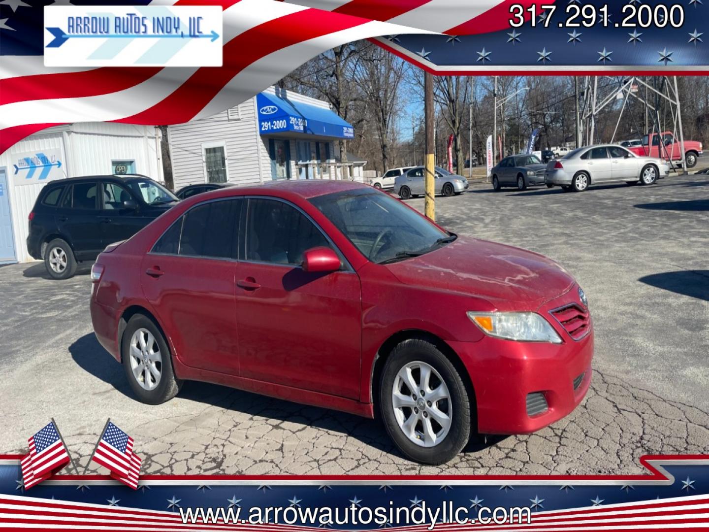 2011 Maroon /GRAY Toyota Camry Base 6-Spd AT (4T4BF3EK1BR) with an 2.5L L4 DOHC 16V engine, 6-Speed Automatic transmission, located at 2710A Westlane Rd., Indianapolis, IN, 46268, (317) 291-2000, 39.885670, -86.208160 - Photo#0